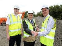 Neil Brady, NI Water (left), Mayor of Limavady Cllr Michael Carten, and John Curran, NI Water (right)  | NI Water News